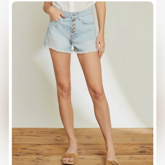 NEW • Veronica Beard • Women’s AIRE Timmi Button Fly Jean Shorts High Rise  32 - Picture 2 of 6
